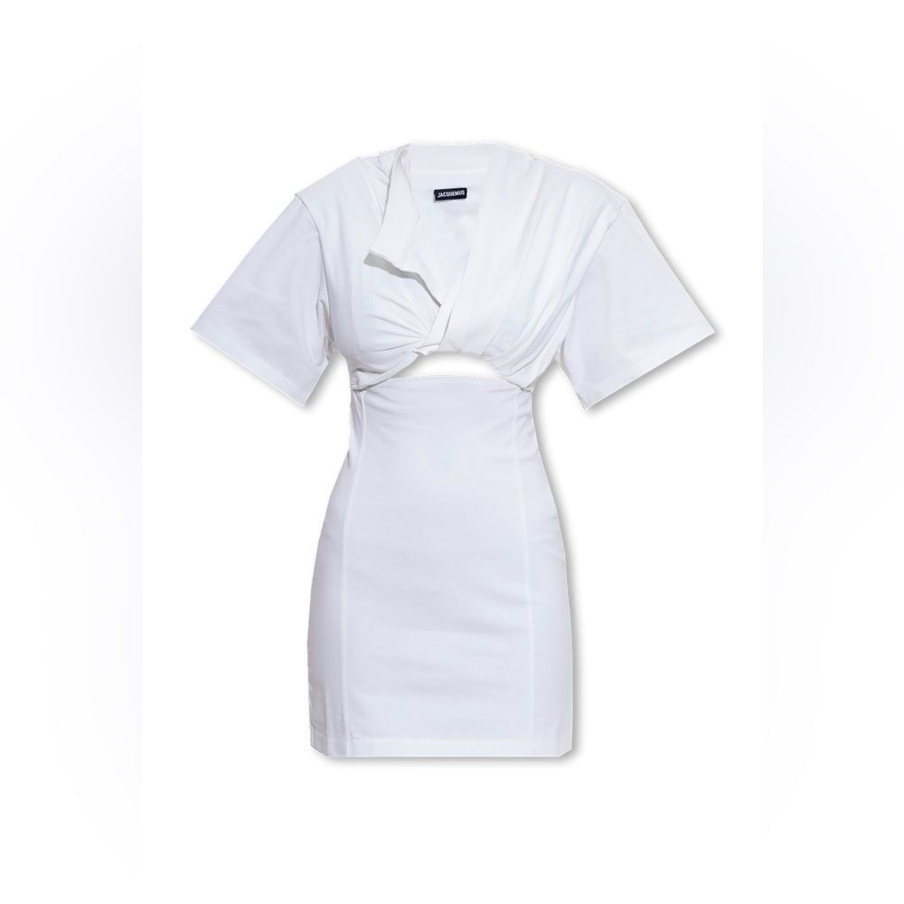 JACQUEMUS White T-Shirt Minidress size XS - Picture 4 of 14